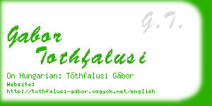 gabor tothfalusi business card